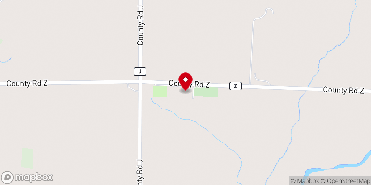 Map showing location of St John Lutheran Church