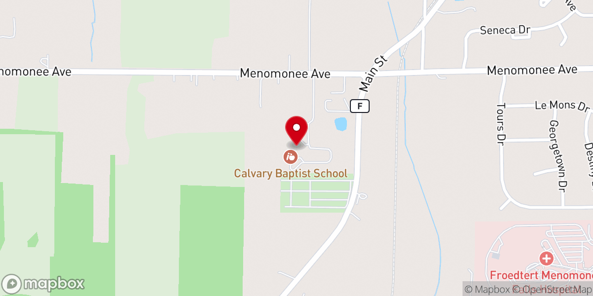Map showing location of Calvary Baptist Church And School