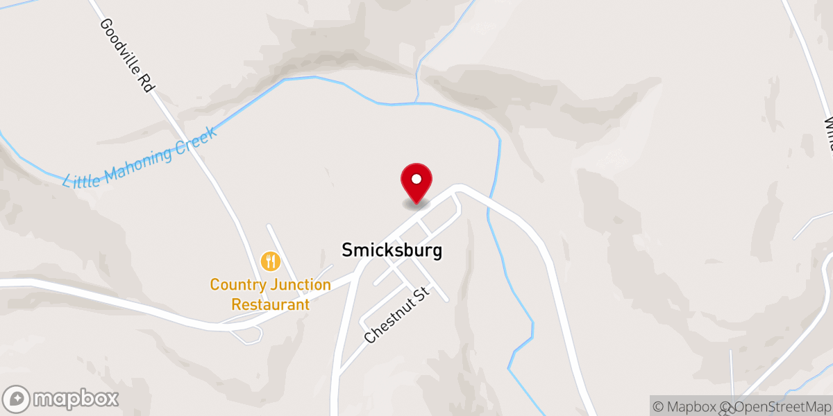 Map showing location of The Country Cupboard of Smicksburg