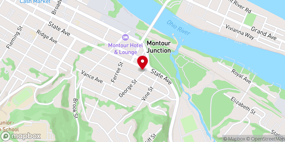 Map showing location of Coraopolis Church of Christ