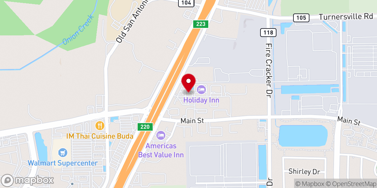 Map showing location of Hays County OPC