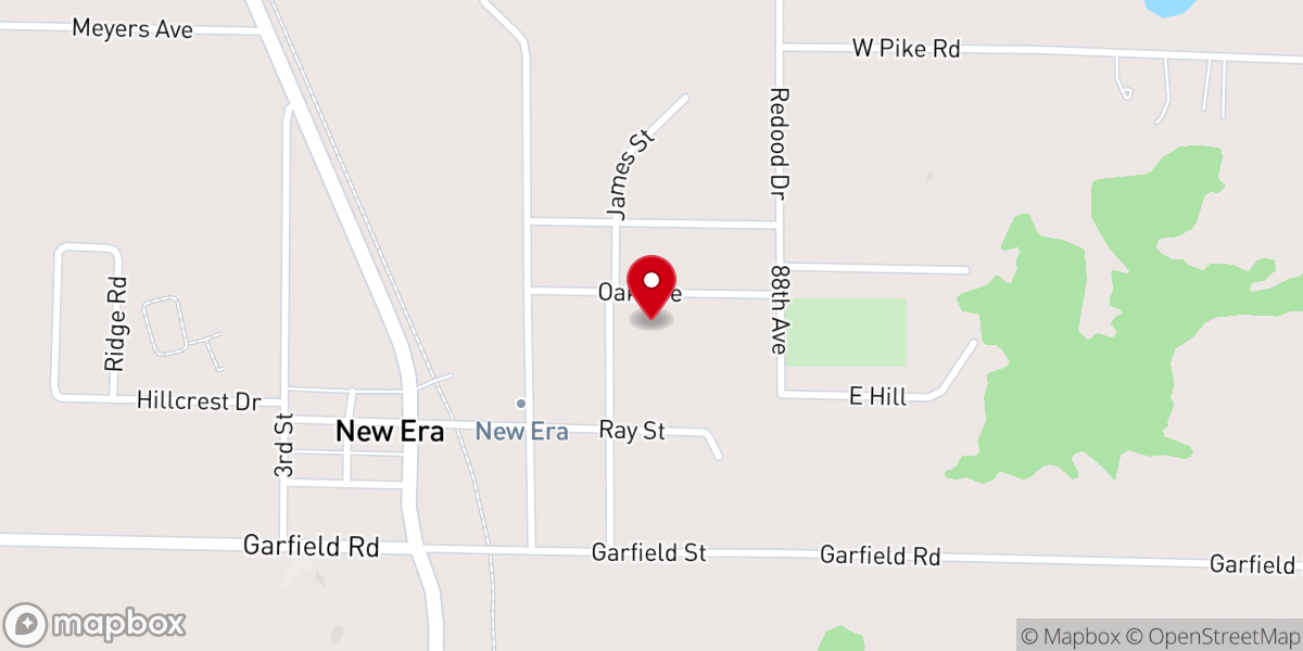 Map showing location of New Era Christian School