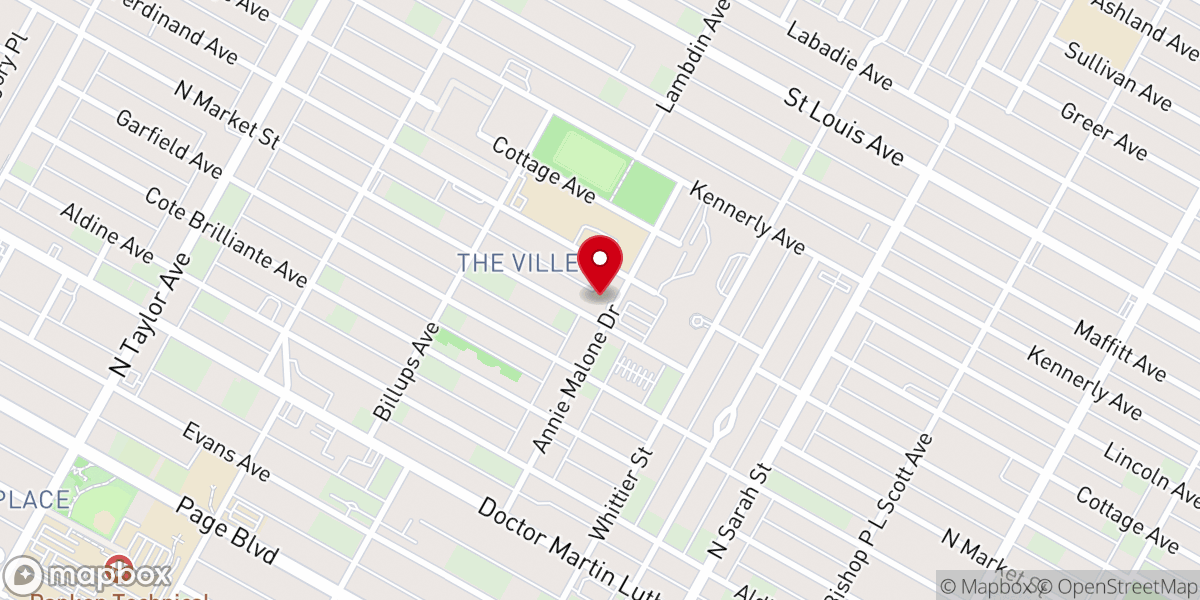 Map showing location of Antioch Baptist Church