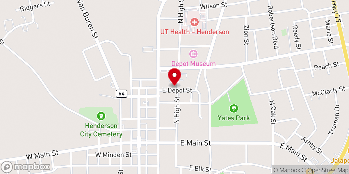 Map showing location of Calvary Baptist Parking