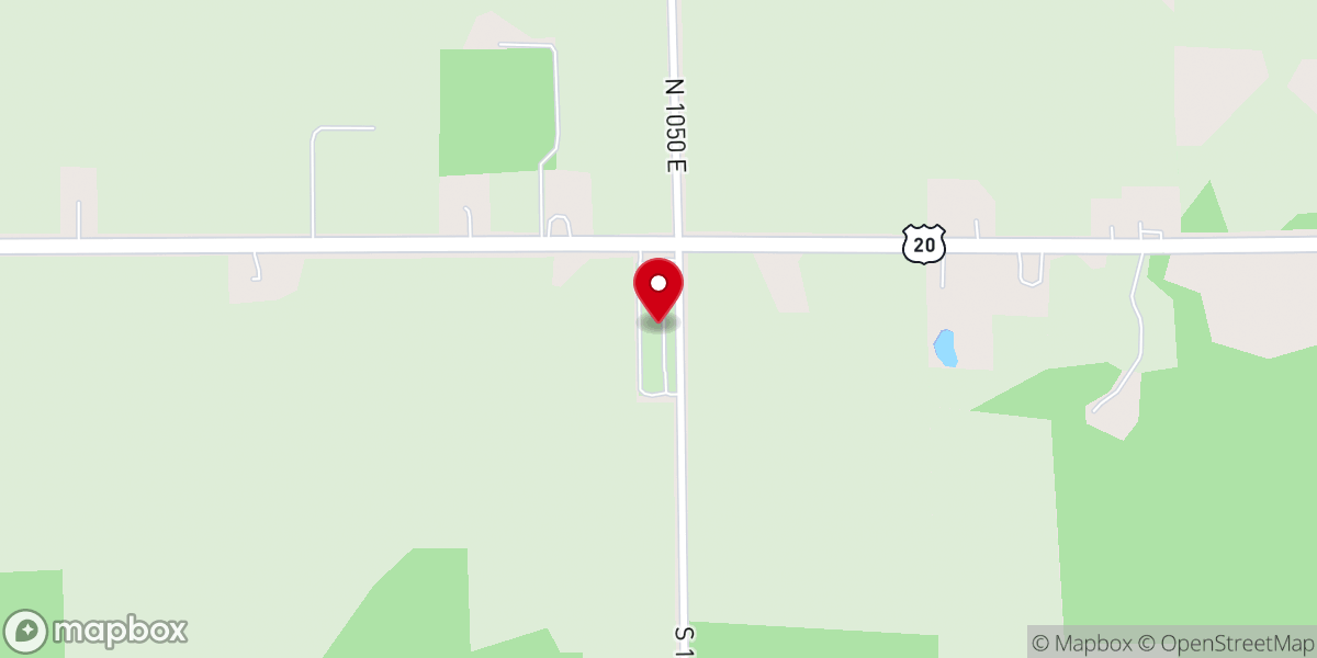 Map showing location of East Springfield United Methodist
