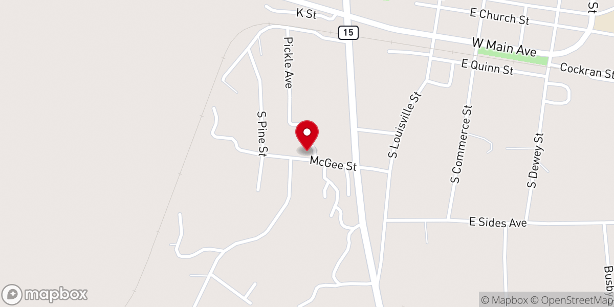 Map showing location of Friendship MB Church