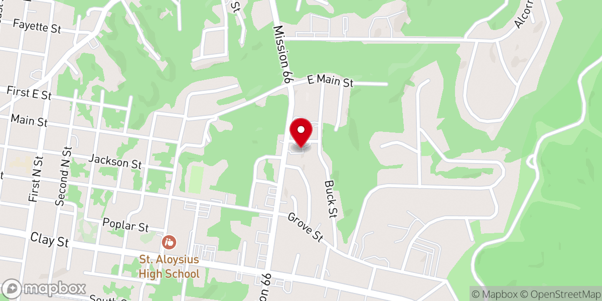 Map showing location of Springhill MB Church
