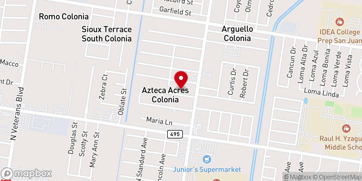 Map showing location of La Palabra Viviente Ministries