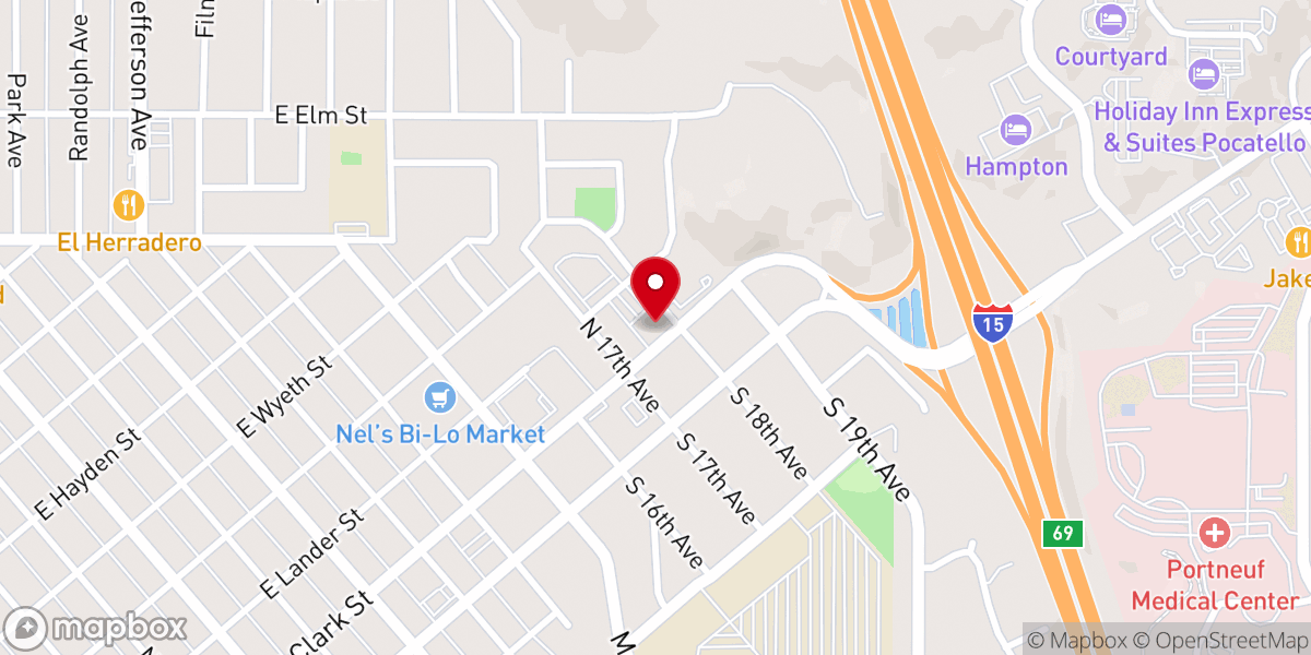 Map showing location of First Presbyterian Church