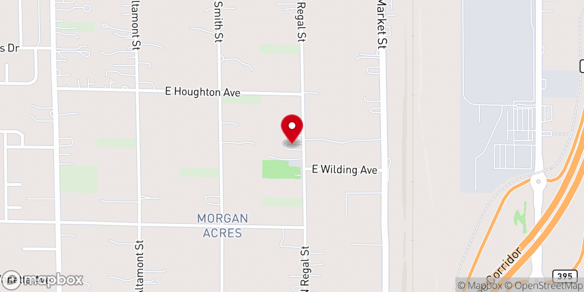 Map showing location of Morgan Acres Community Church