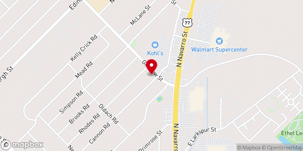 Map showing location of Grace Community Bible Church