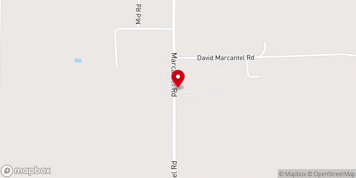 Map showing location of New Hope Baptist Church
