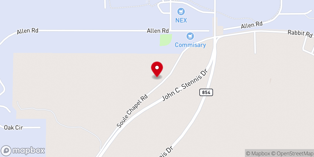 Map showing location of Soules Chapel