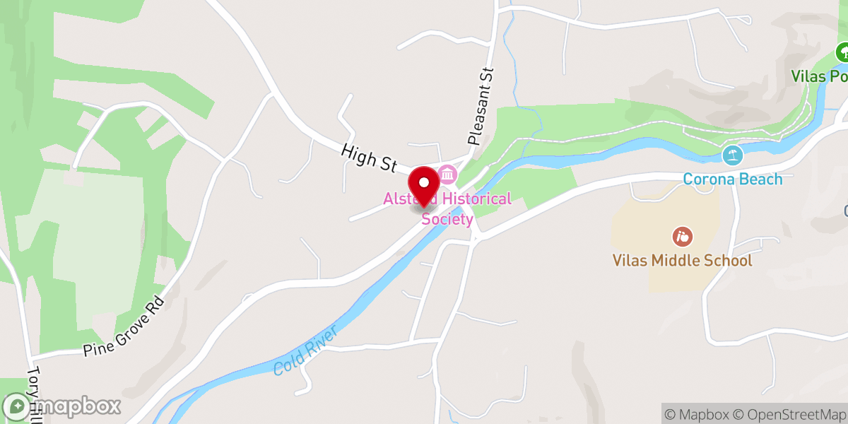 Map showing location of Third Congregational Church (U.C.C.) of Alstead