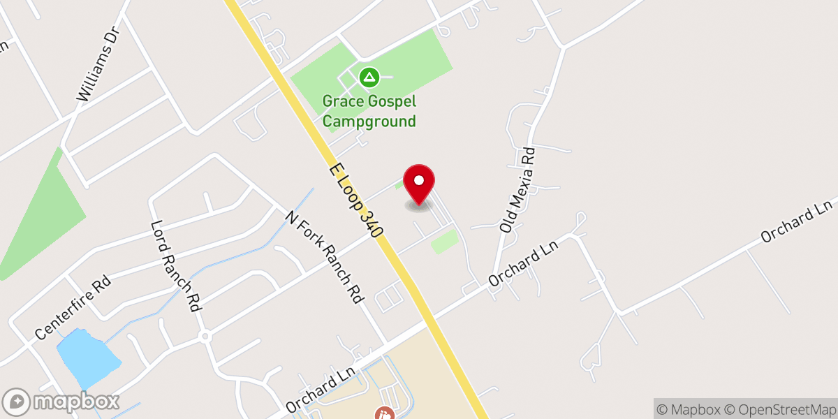 Map showing location of Greater Waco Baptist Church