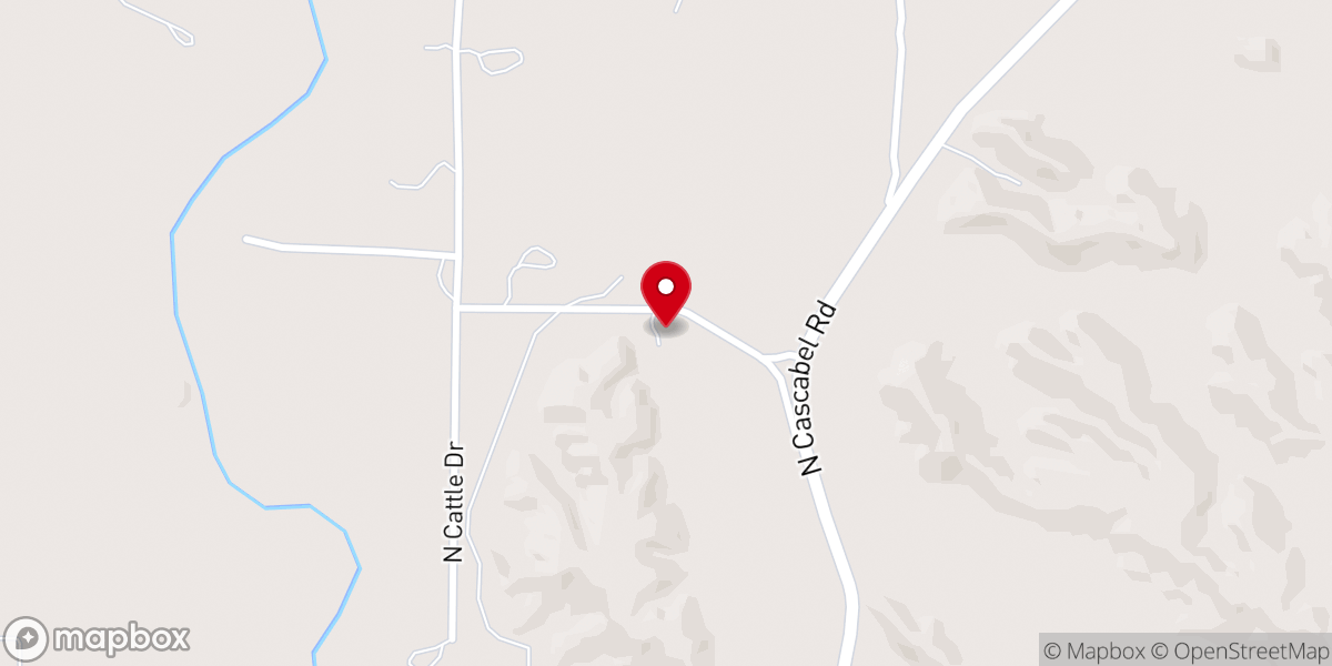 Map showing location of Gammon's Gulch Movie Set