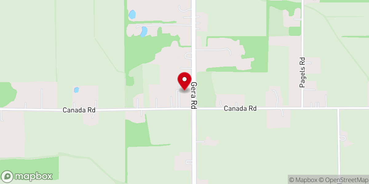 Map showing location of St Martin Lutheran Church