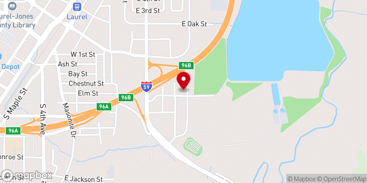 Map showing location of Morning Star Baptist Church