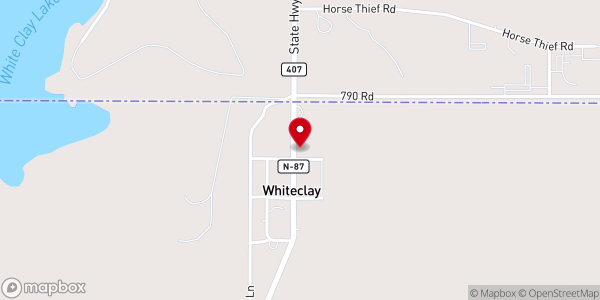 Map showing location of The Whiteclay Makerspace