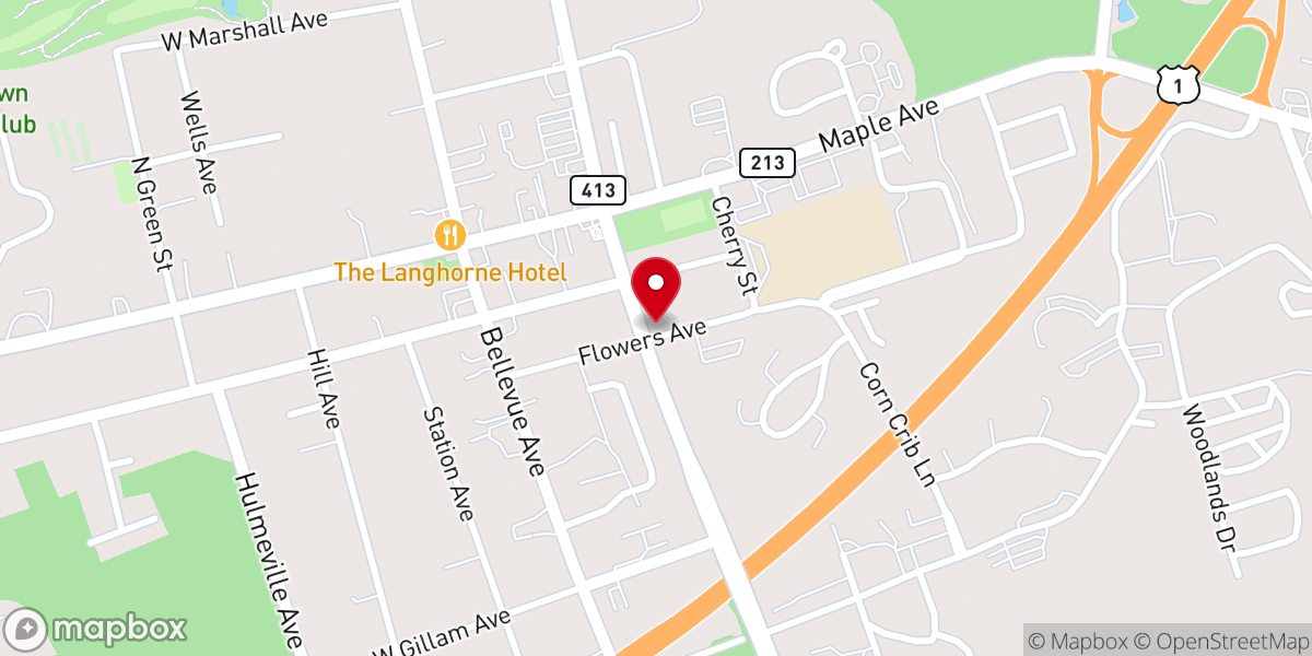 Map showing location of Bethlehem AME Church