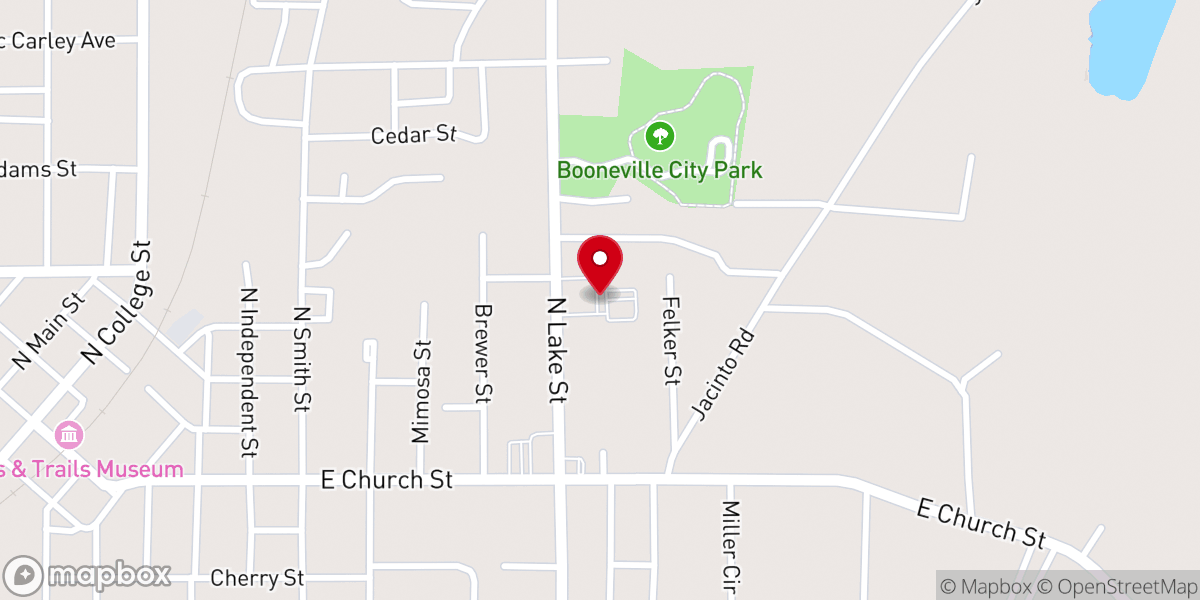 Map showing location of First United Pentecostal Church