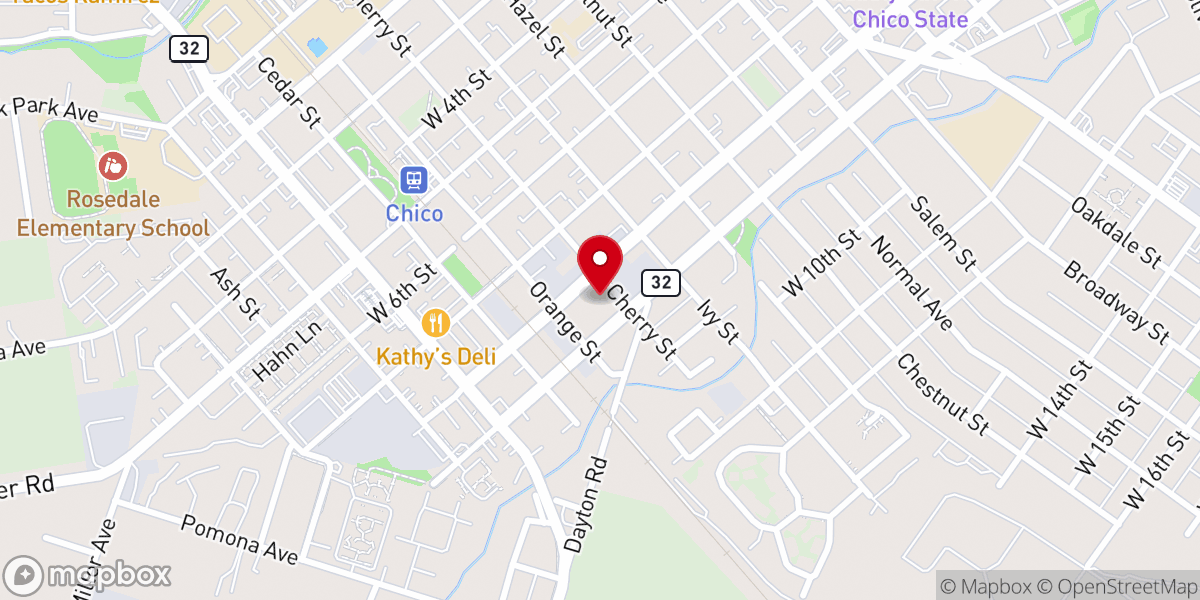 Map showing location of The Hatchet Hangout