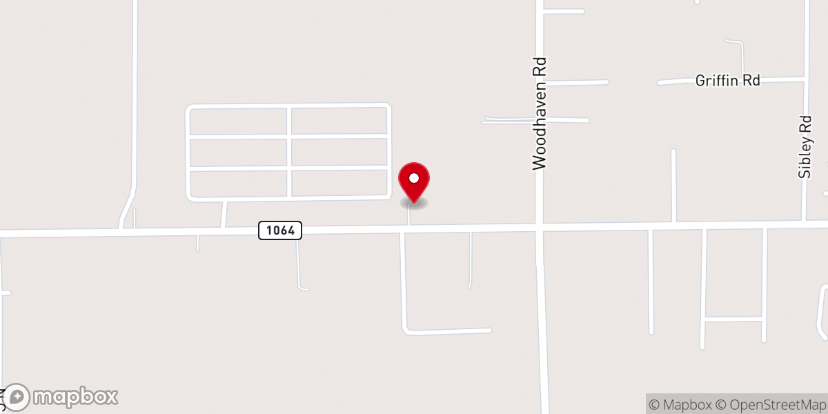 Map showing location of Woodhaven Church of God