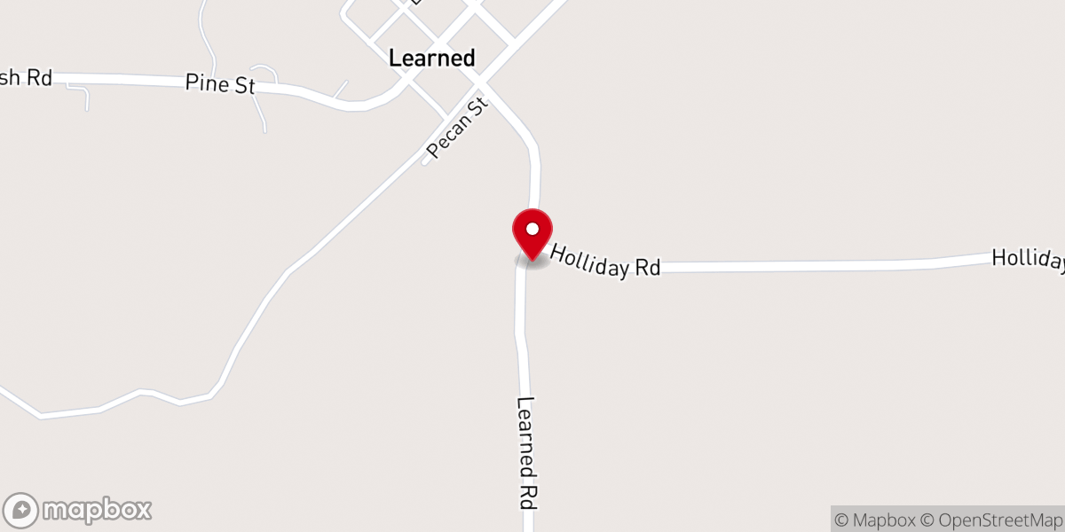 Map showing location of Oak Grove Church