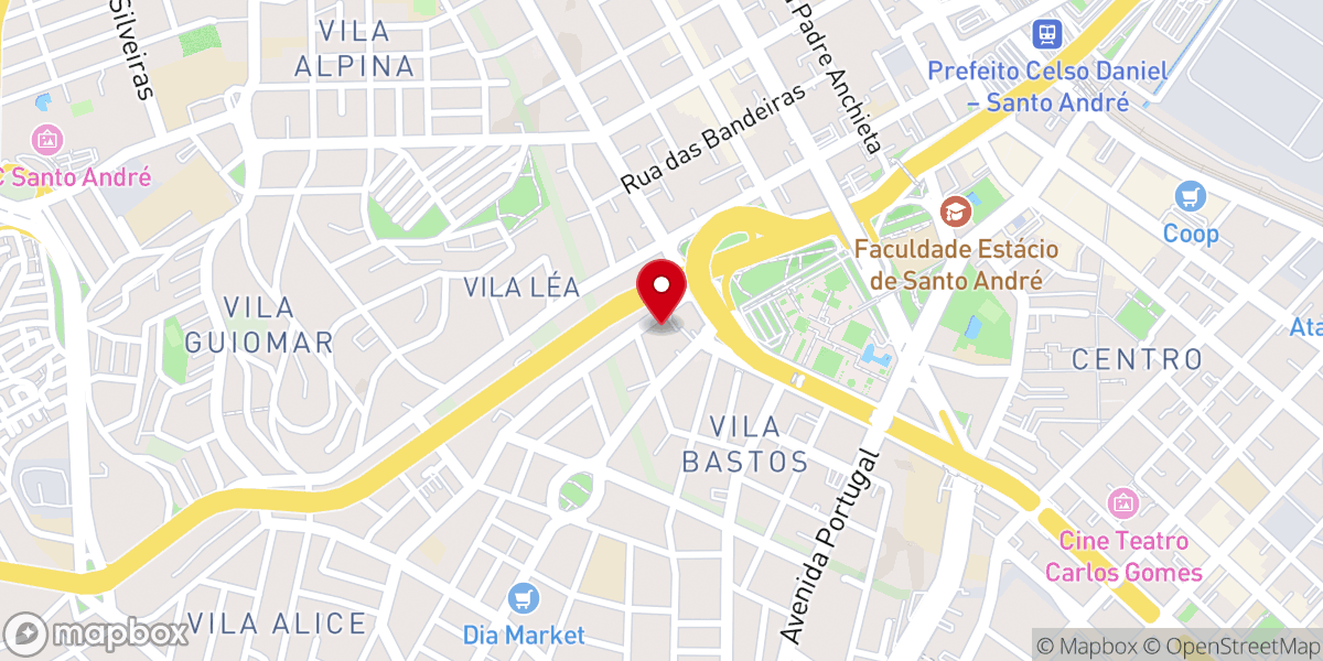 Map showing location of Difusão Santo André