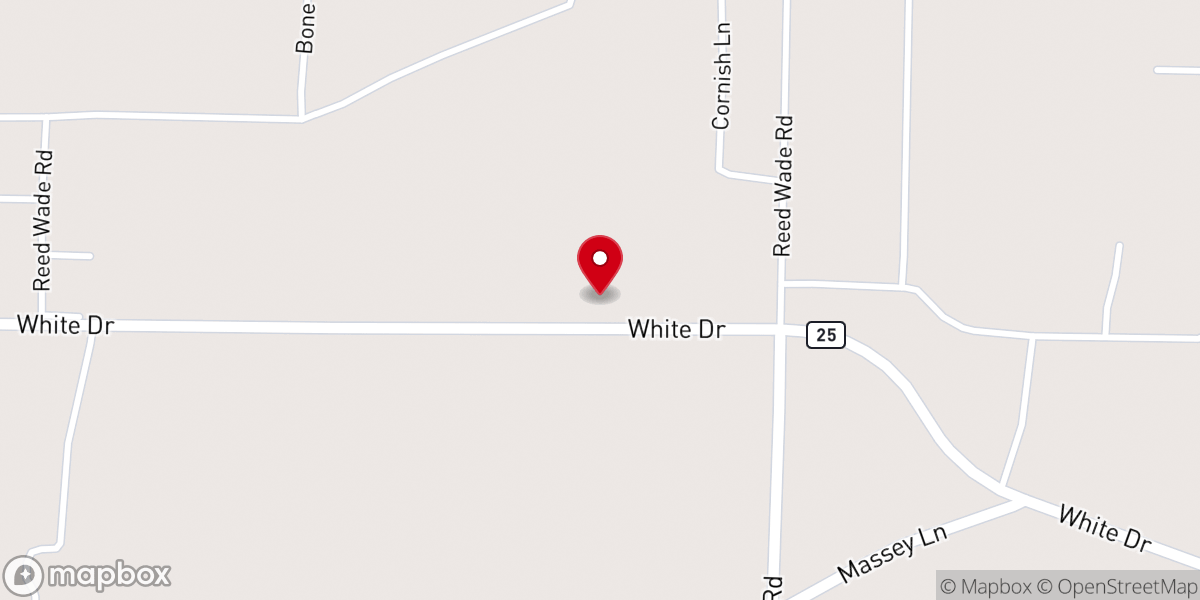 Map showing location of Pleasant Valley Baptist Church