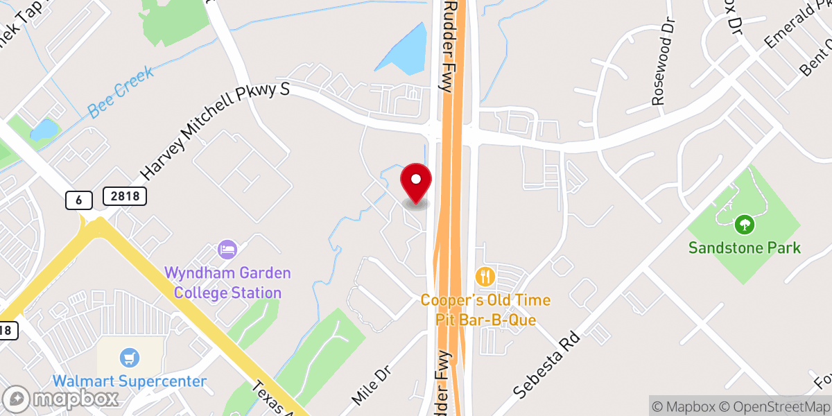 Map showing location of Brethren Church of Bryan