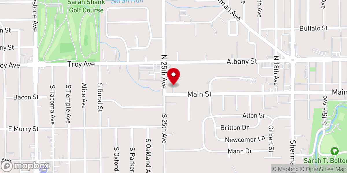 Map showing location of Beech Grove Place