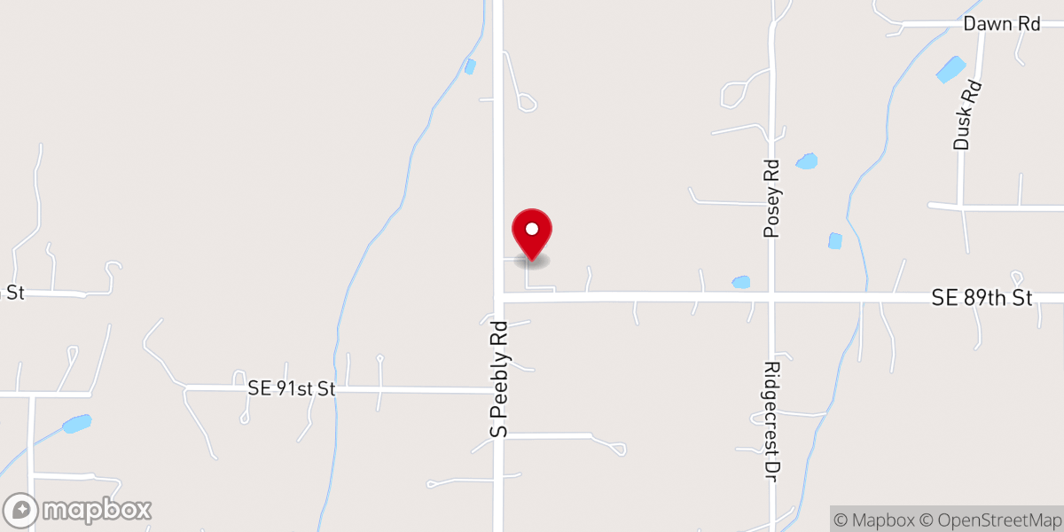 Map showing location of New Life Baptist Church