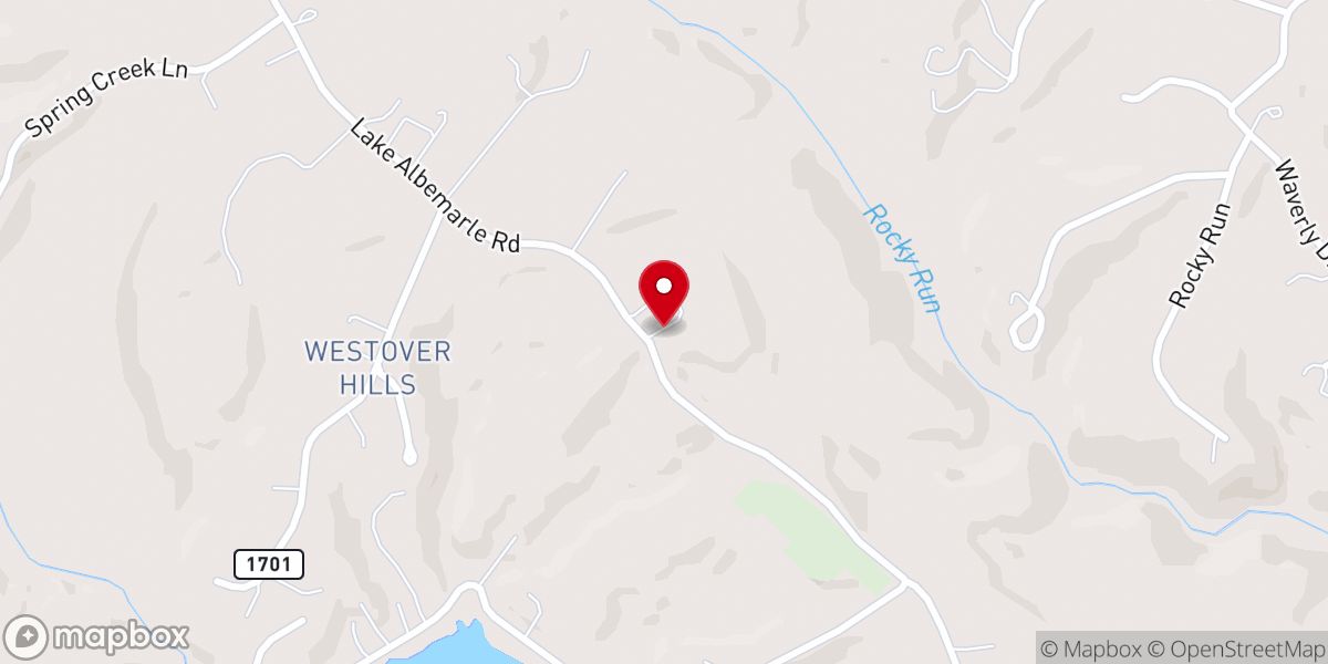 Map showing location of Lake Road Church