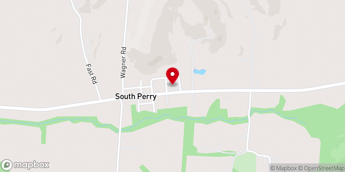 Map showing location of South Perry United Methodist Church