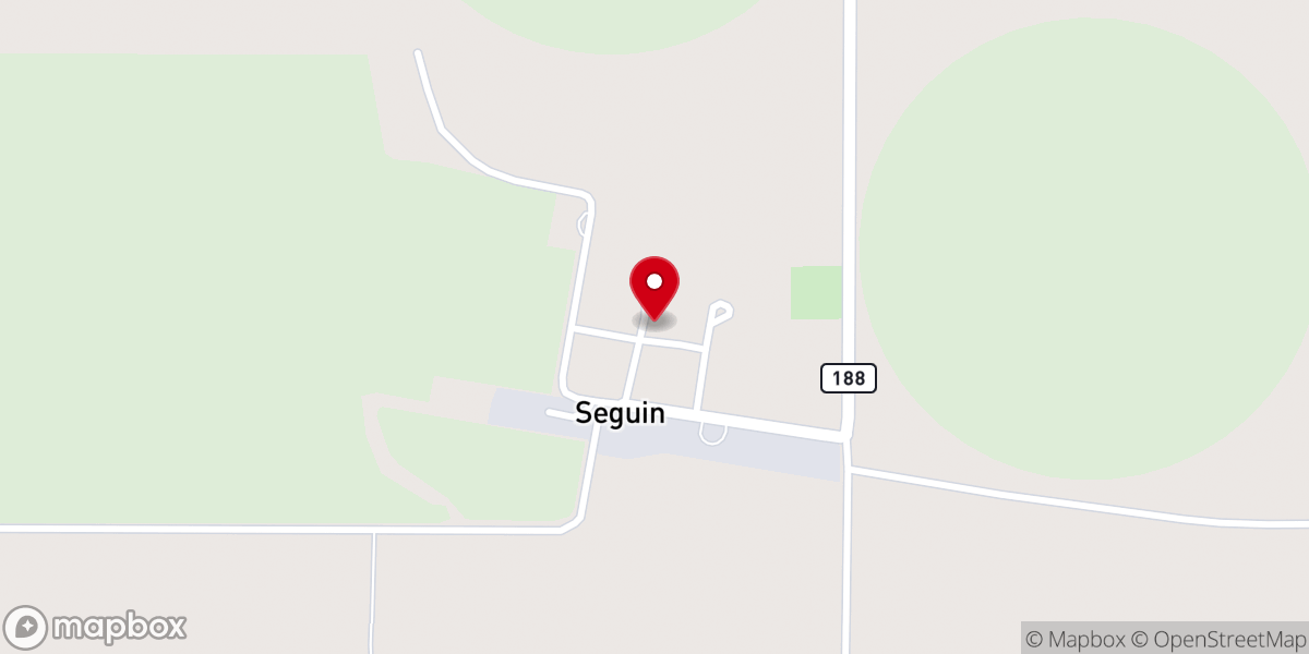 Map showing location of St Martin of Tours Catholic Church, Seguin