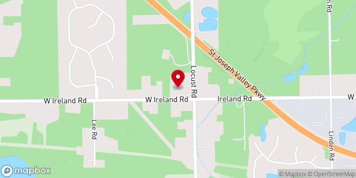 Map showing location of Hillside Missionary Church