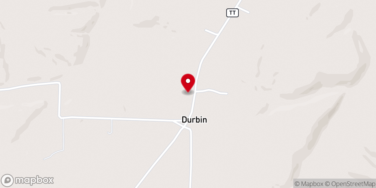Map showing location of Elk Creek Baptist Church