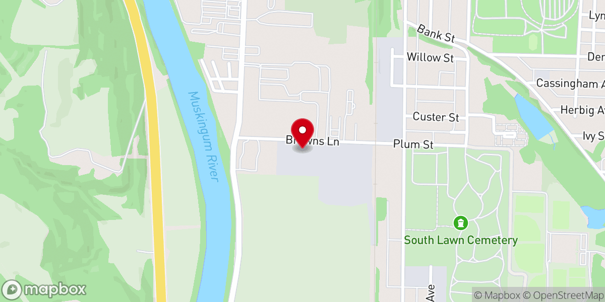 Map showing location of Victory Baptist Church