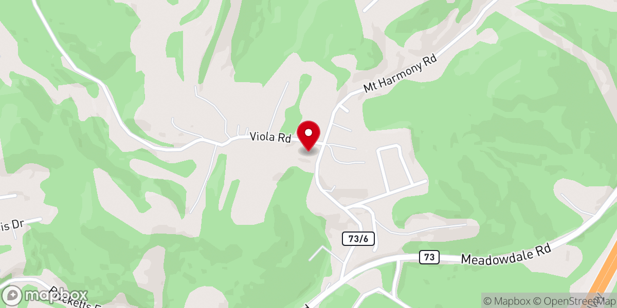 Map showing location of Meadowdale H&H Chapel United Methodist Church