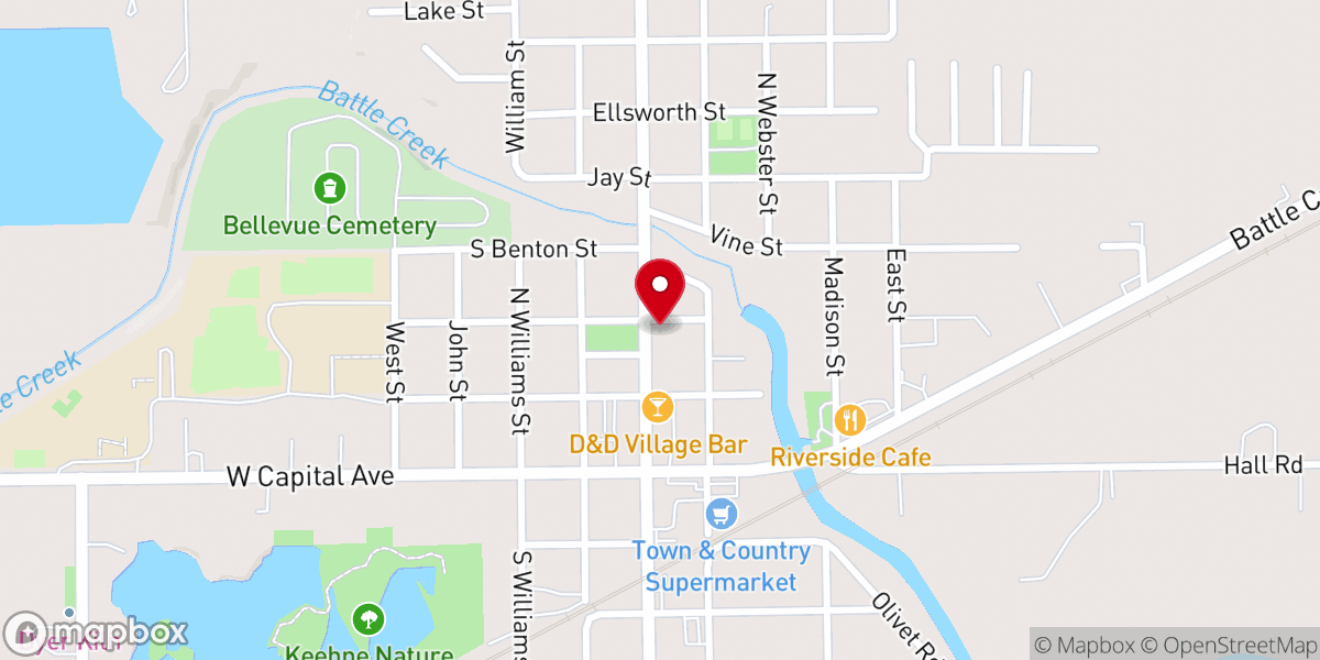 Map showing location of The North End