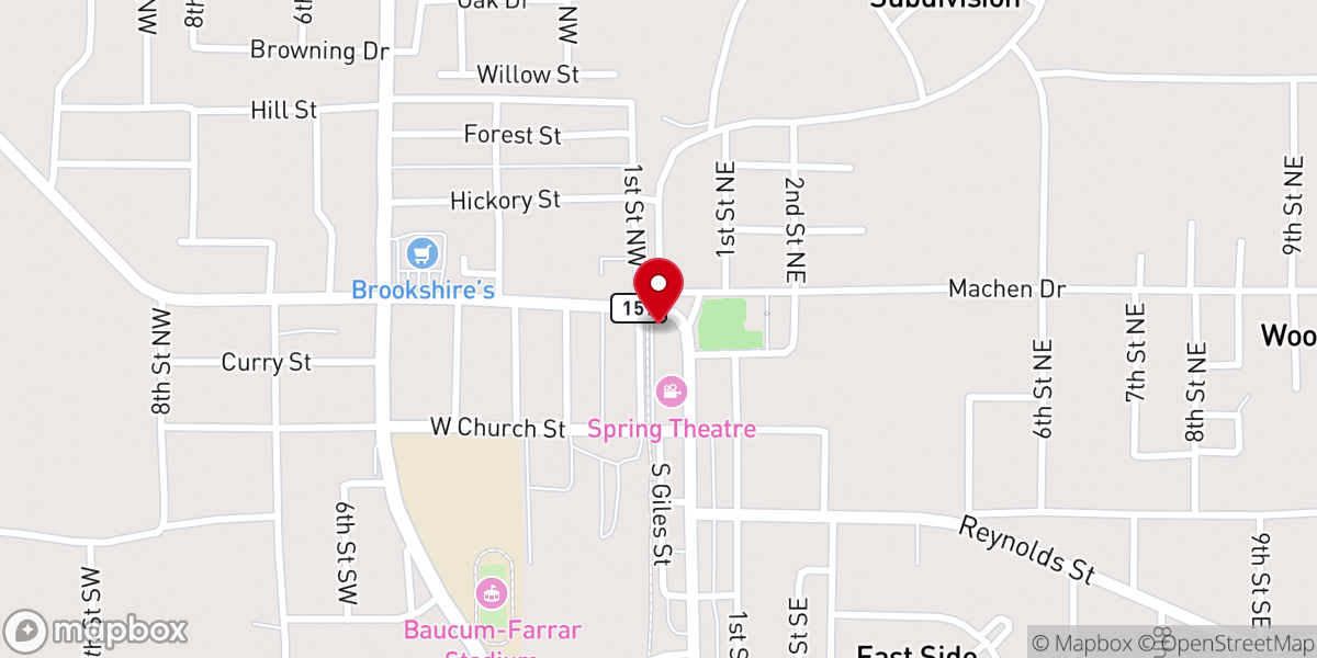 Map showing location of B & S Supply Inc