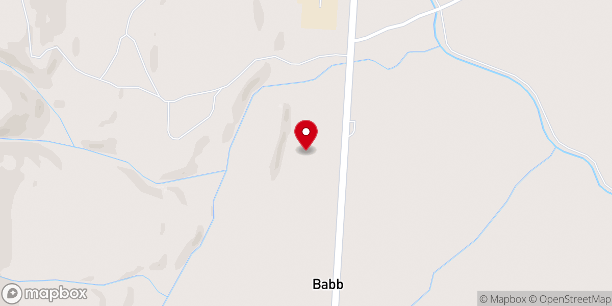 Map showing location of United Methodists Church Babb,MT.