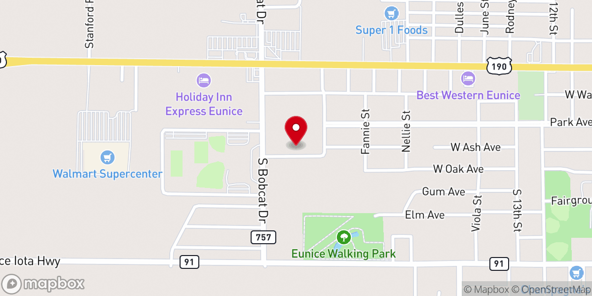 Map showing location of Eunice Greater First Apostolic
