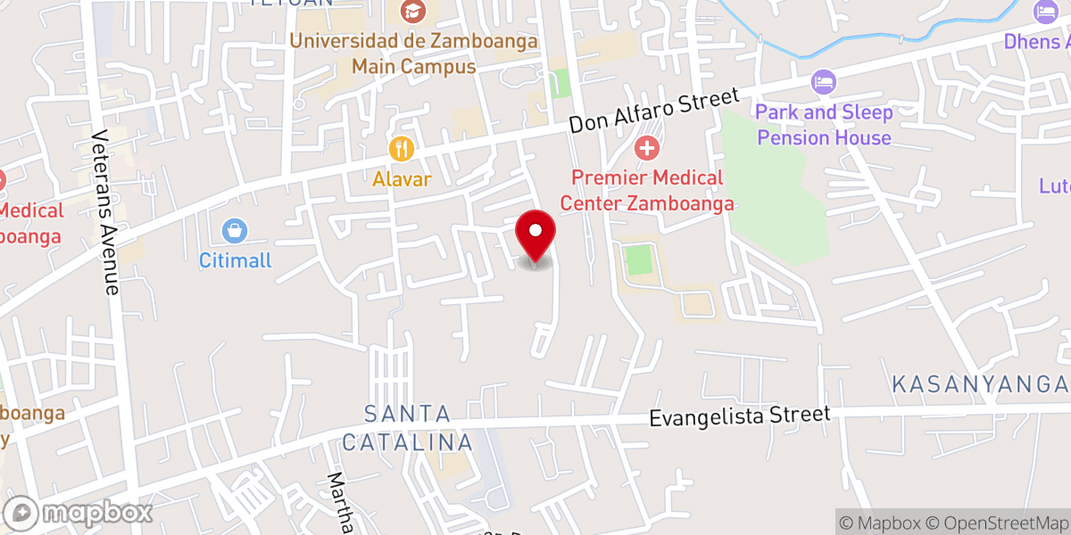 Map showing location of TETUAN BAPTIST CHURCH