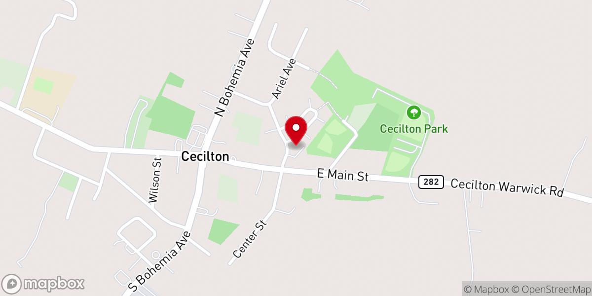 Map showing location of The Willows at Cecilton
