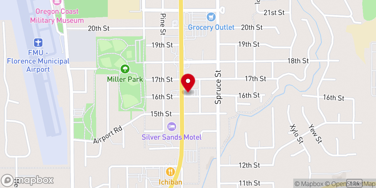 Map showing location of Faith Fellowship Foursquare