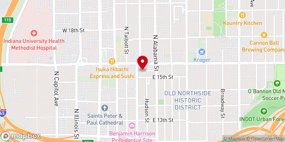 Map showing location of Redeemer Presbyterian Church (PCA)