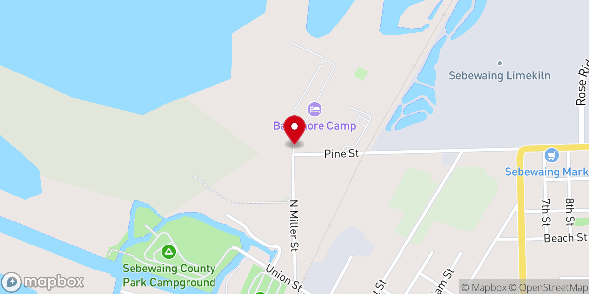Map showing location of Lloyd Severance Thumb Gospel Music Convention
