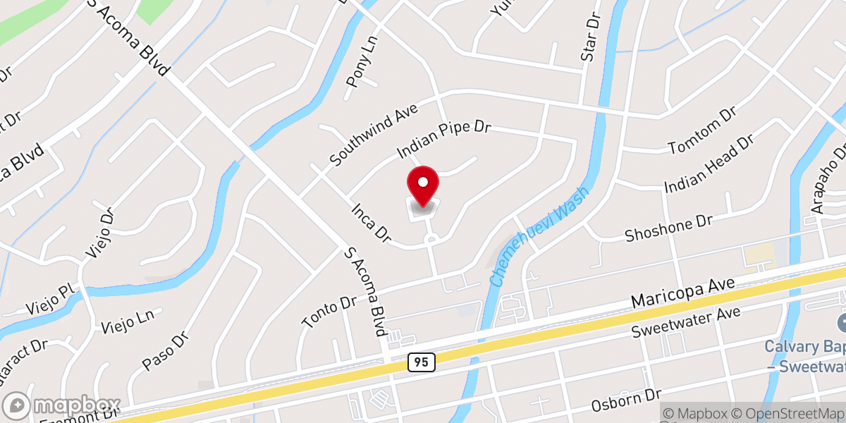 Map showing location of Lamb of God Lutheran Church